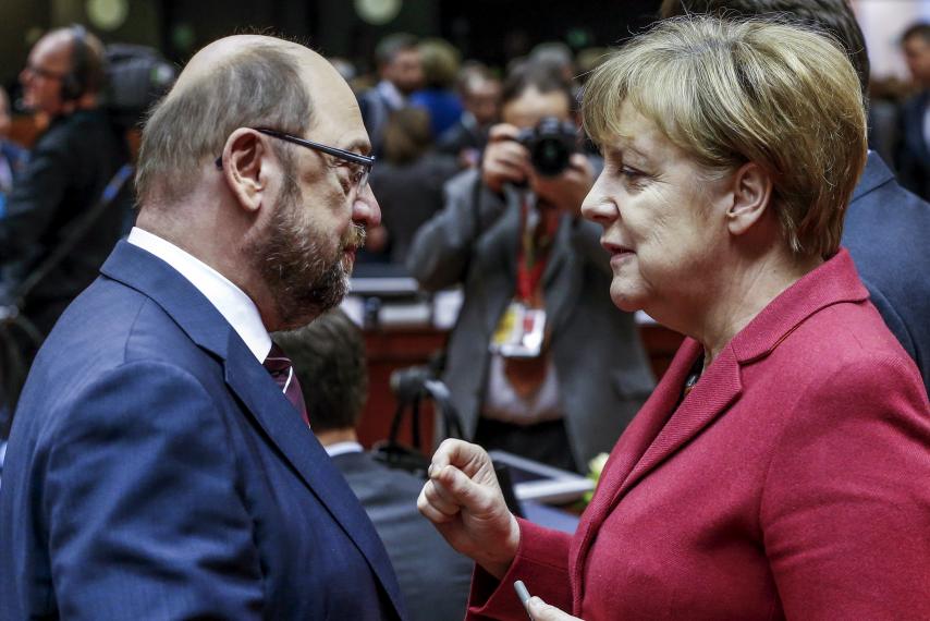 martin schulz and angela merkel